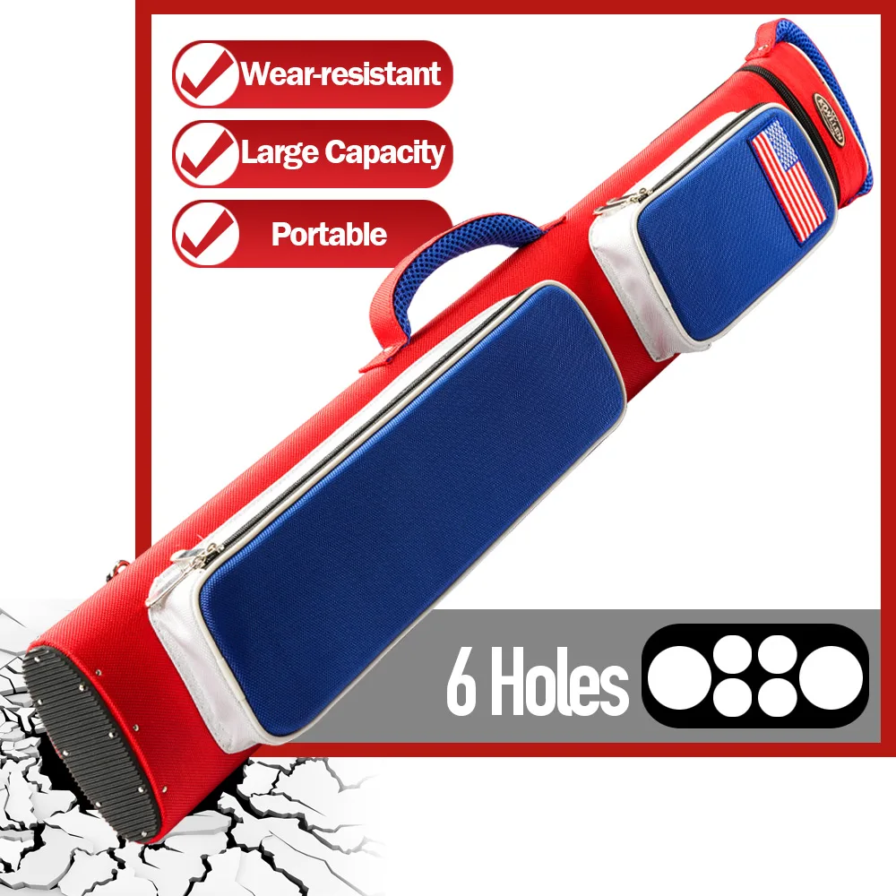 

KONLLEN Billiard Case 6 Holes Case Handmade 5.5*12.5*88cm Oval Embroidery Bag fashion Billiards Accessories