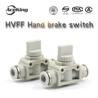 hvff hand valve white pneumatic joint hand valve joint pneumatic quick joint pu air pipe hose hand valve hand valve hvff86410