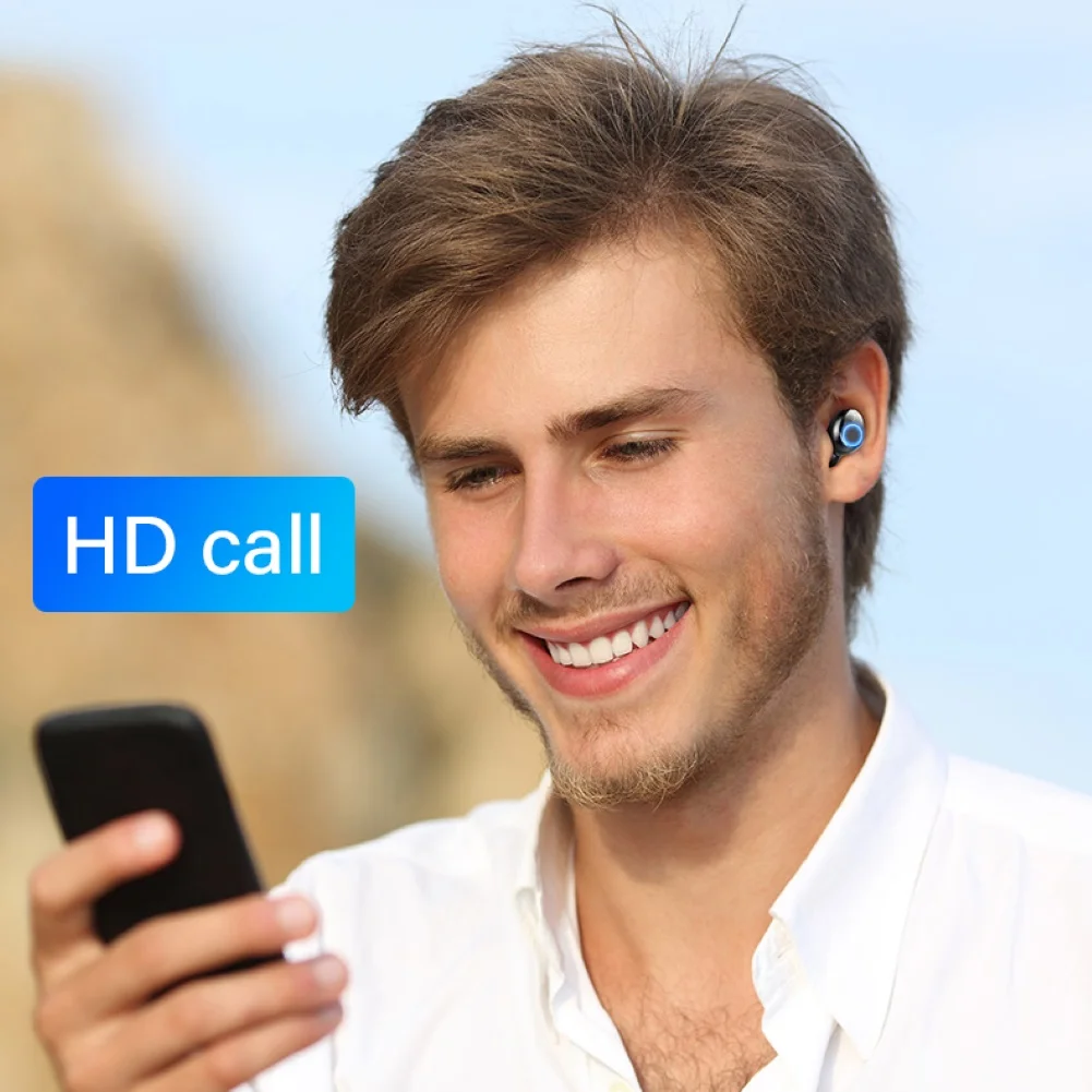Беспроводные стереонаушники F9 TWS с шумоподавлением Bluetooth 5 0 водонепроницаемые