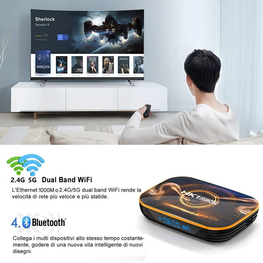 128GB Android 10 приставка для ТВ Hk1 Max 4k TV Box Smart с двумя камерами процессор Rockchip 60fps USB3.0