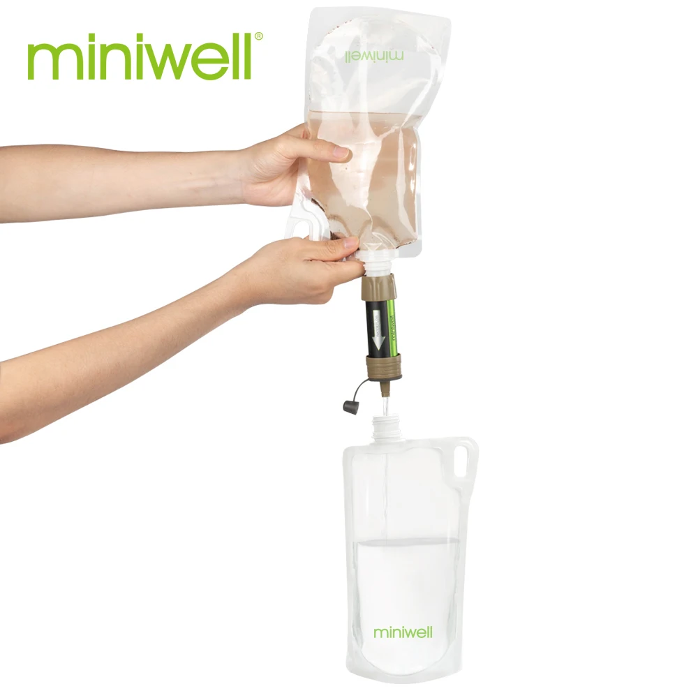 Miniwell L630 портативный фильтр для воды аварийный набор для выживания с сумкой для путешествий, пеших прогулок и кемпинга