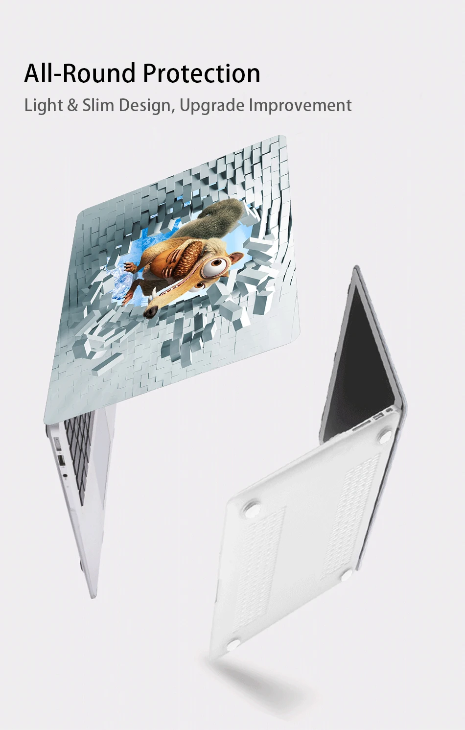 MTT 3D Настенный Чехол для ноутбука Macbook Air 11 13 Pro retina 13 15 с сенсорной панелью для mac book 12 дюймов чехол для ноутбука