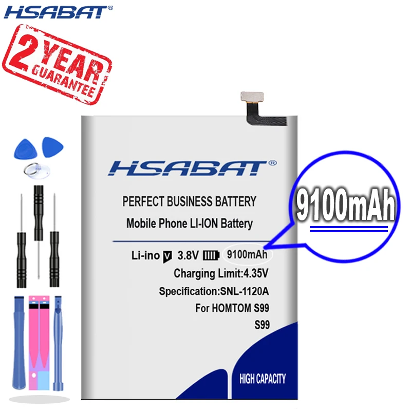 Фото Новое поступление [HSABAT] 8600 мАч Замена Батарея для HOMTOM S99 | Мобильные телефоны и