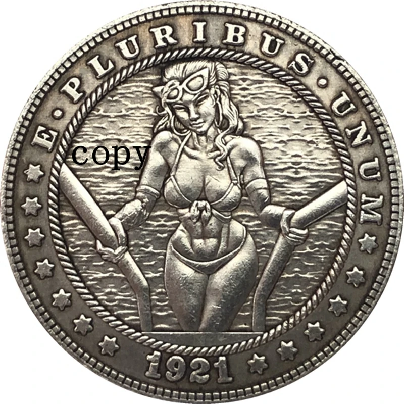 

Hobo Nickel 1921-D USA Morgan Dollar COIN COPY Type 265