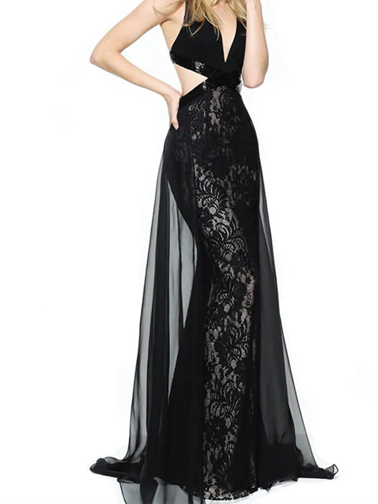 

2021 Summer New Arrival Casual Brand Ladies Dress Lace Mesh Hollow Open Back Dresses for Women Party Classy Night