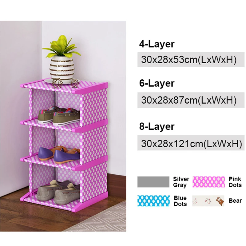 

Vertical Shoe Rack Dustproof Shoe Cabinet Easy Assembly Shoe Organizer Shelf Space-Saving Conner Closet Holder Shoe Cabinet