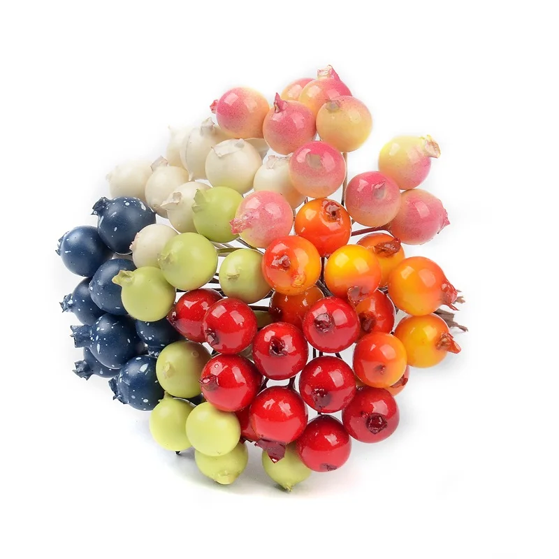 20pcs Pearl Plastic Stamens Artificial Small Berries For Wedding Party Decoration diy Christmas Tree Craft Handcraft  Wreath