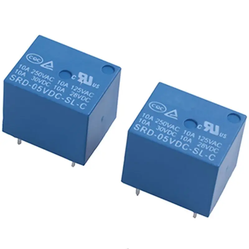 10 шт. SRD 05VDC SL C DC 5V Номинальная катушка SPDT миниатюрное реле мощности синий|Реле| |