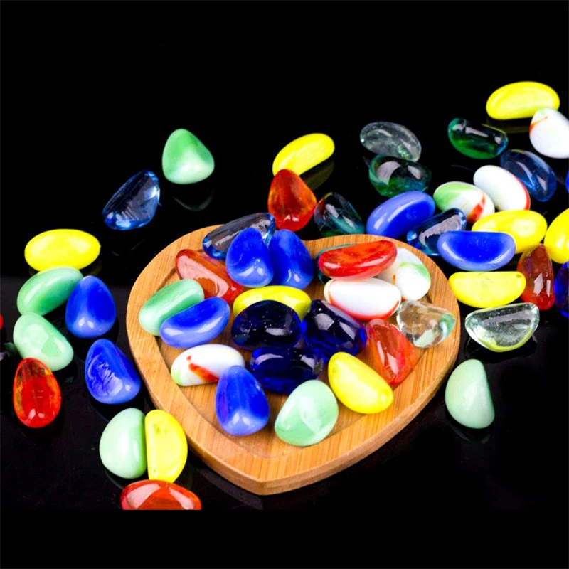 

Colorful Porcelain Cashew Nut Crystal Stone Fish Tank Landscaping Decoration Aquarium Landscaping Stone Bottom Sandstone