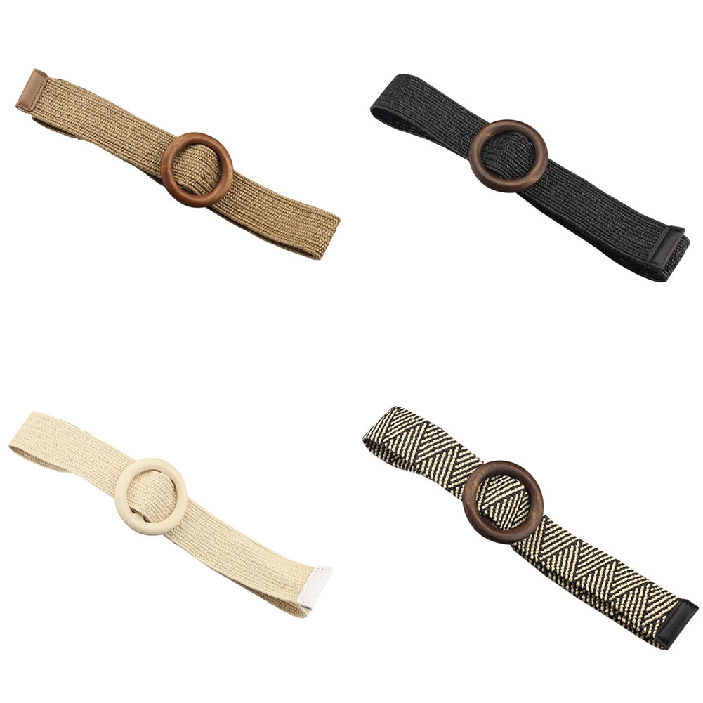 

Belt Women Bohemian Buckle Wide Waist Belt Dress Decoration Belts Casual Braided Wide Belt Fashion Cinturon Mujer for Relatives