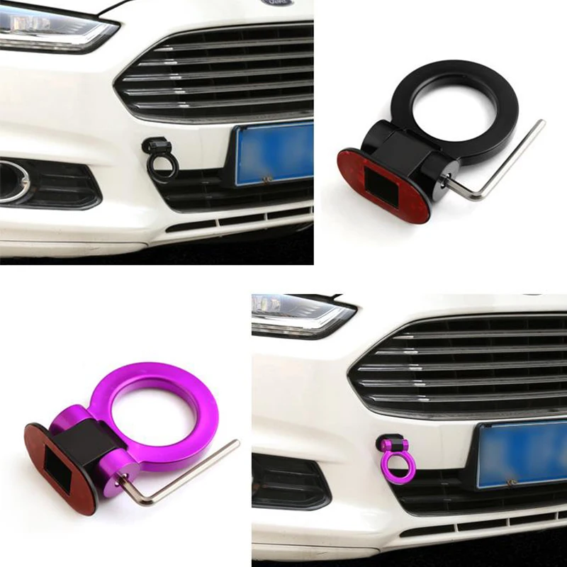

New Universal Car Styling Trailer Hook Sticker Decoration For Car Rear Front Trailer Racing Ring Vehicle Towing Hook Accessories