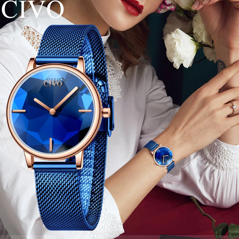 Роскошные женские часы CIVO бренд Reloj De Mujer дропшиппинг 2019 элегантные кварцевые с