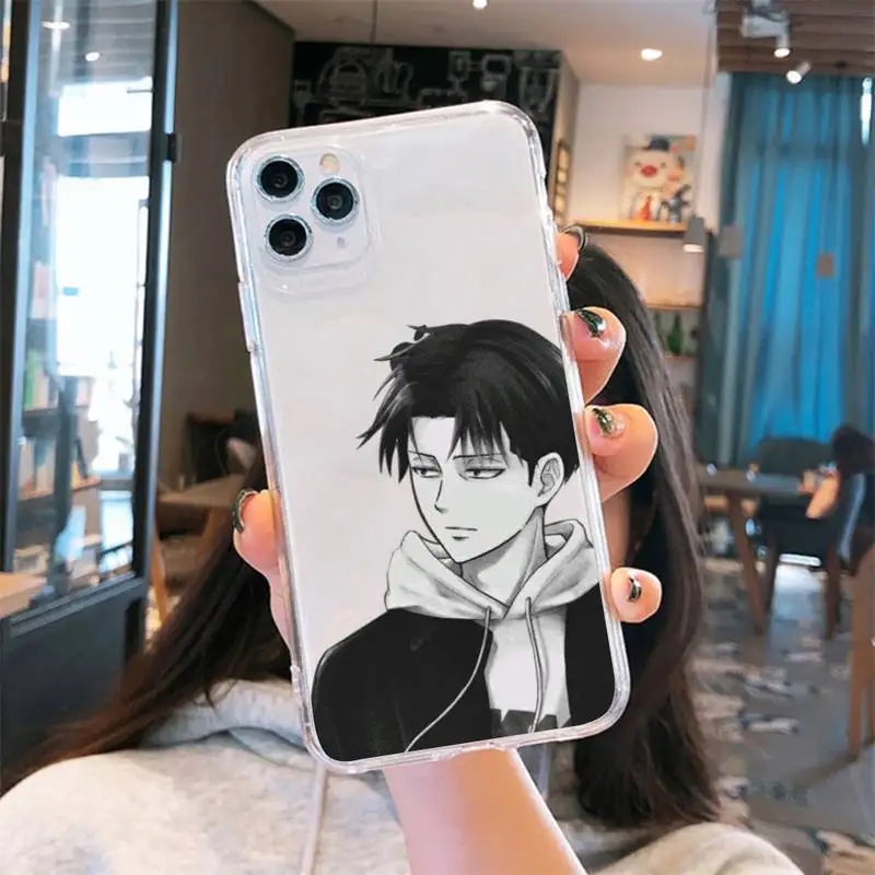 

anime Attack On Titan cartoon Phone Transparent soft iphone 5 6 7 8 11 12 s c se plus mini x xs xr pro max cover shell funda
