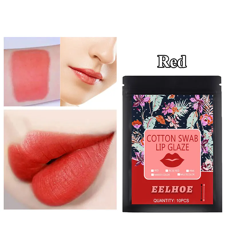 Ватные палочки сигаретная помада одноразовая татуировка стандартная красная