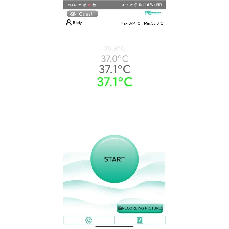 

Mobile Phone Thermal Infrared Thermometer Temperature Recording Type-C with APP