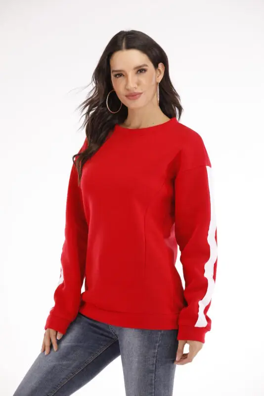 Женский Пушистый свитер джемпер однотонный свитшот с длинным рукавом пуловер