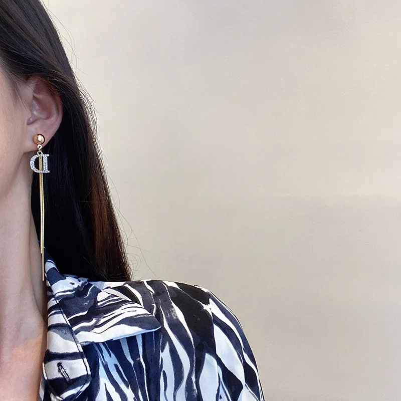 Женские серьги с длинной кисточкой серебро 2022 пробы | Украшения и аксессуары