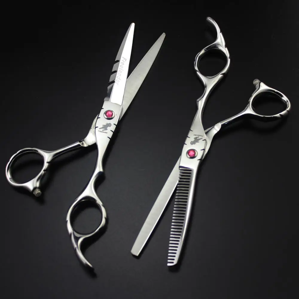 5 &quot/6&quot качество 440C Профессиональные Парикмахерские ножницы Резка истончение