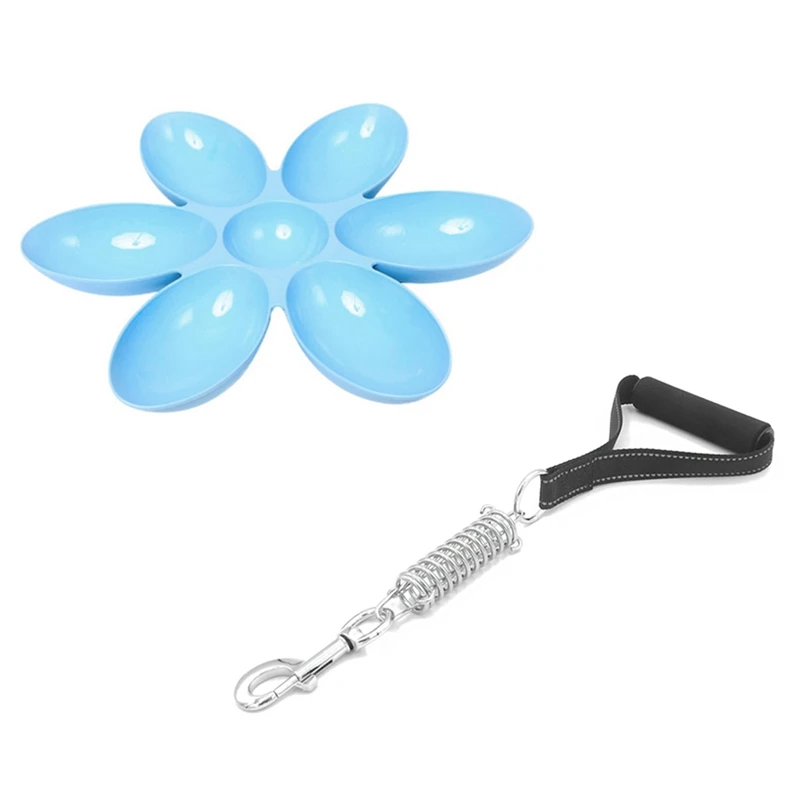 

Traffic Handler - Short Dog Leash With Traffic Handle With Pet Bowls Food Feeder Small Dog Water Bottle Anti Dog Bowl