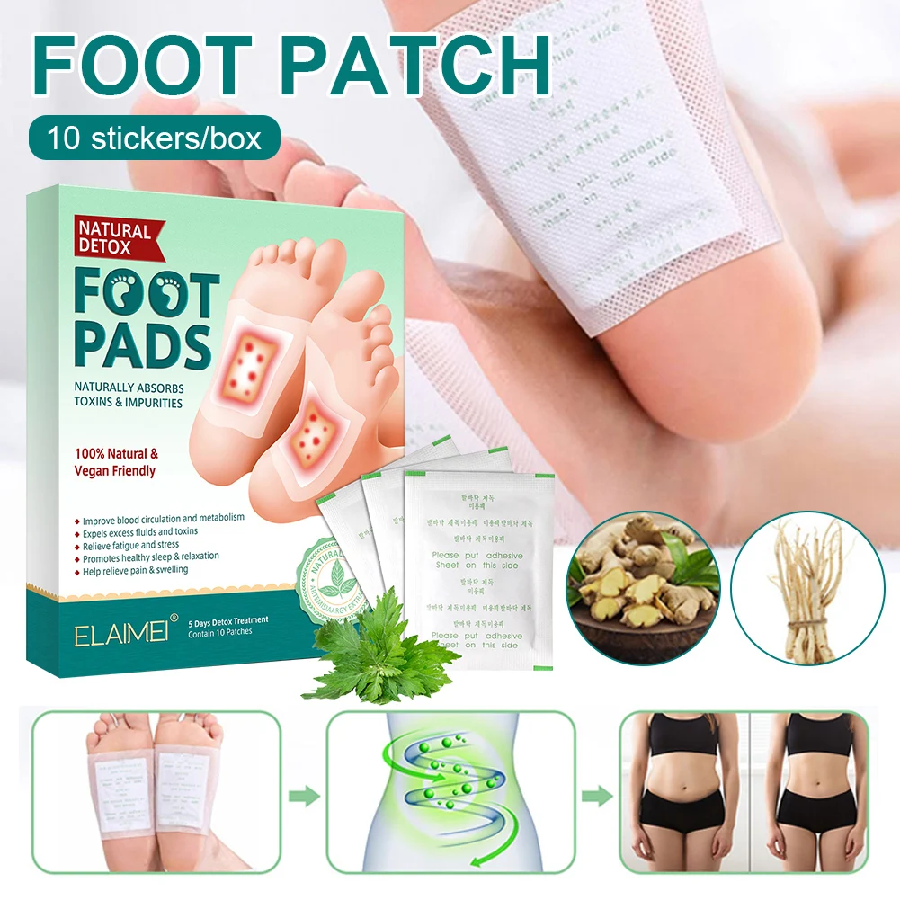 

Natural Ginger Extract Detox Foot Patches Lose Weight Improves Metabolism Reduces Pain Improve Sleep Feet Pads Foot Health Care