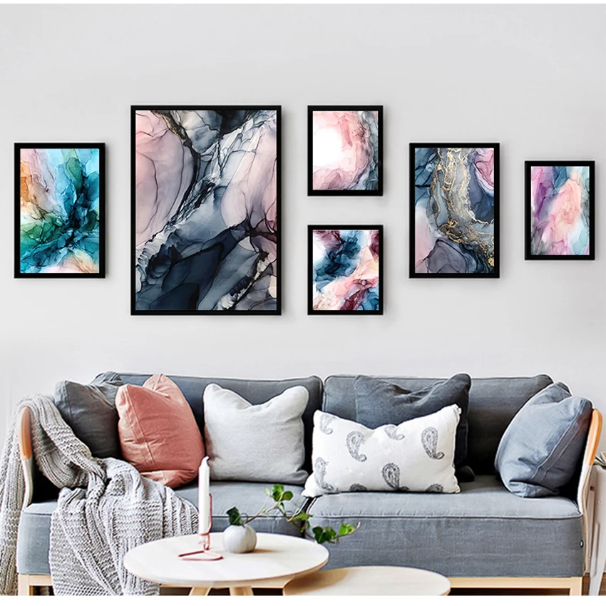 

Creative Picture Living Room Decoration Abstract Cloud Canvas Painting Colorful Wall Art Nordic Poster Print Contemporary