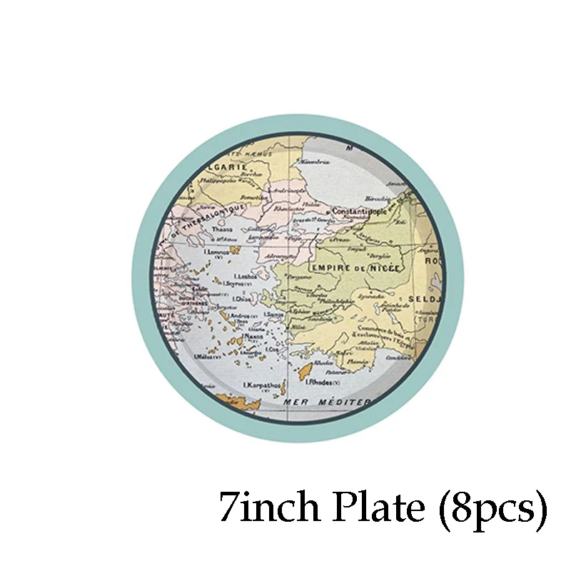 Одноразовая посуда на тему земли 44 шт./компл.|Одноразовая для вечеринок| |