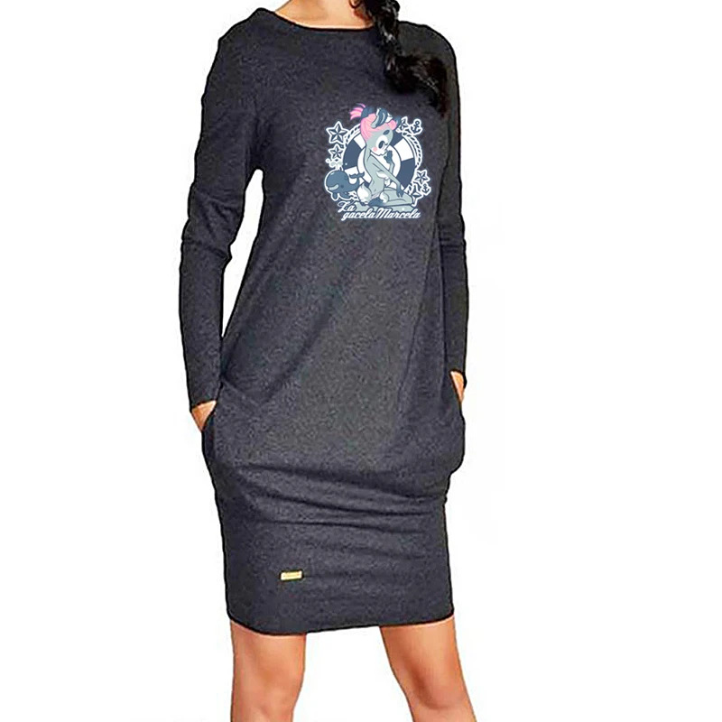 

Autumn Plus Size Package Hip Dress Diy Custom Picture or Logo Own Design Women Bodycon Dresses Pocket Long Sleeve Slim Vestidos