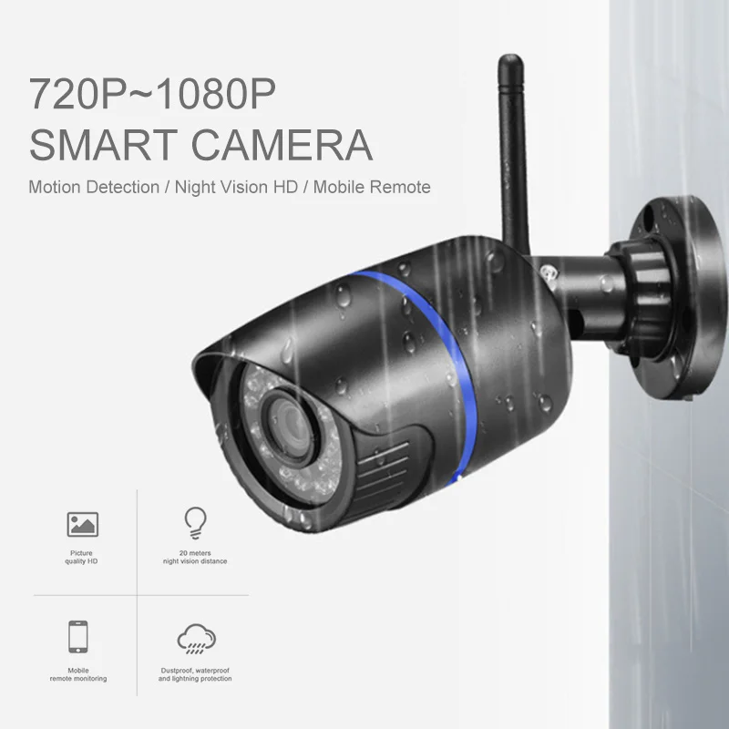 Wi-Fi IP камера Аудио запись 1080P HD Сеть 2.0MP Беспроводная Onvif ночного видения