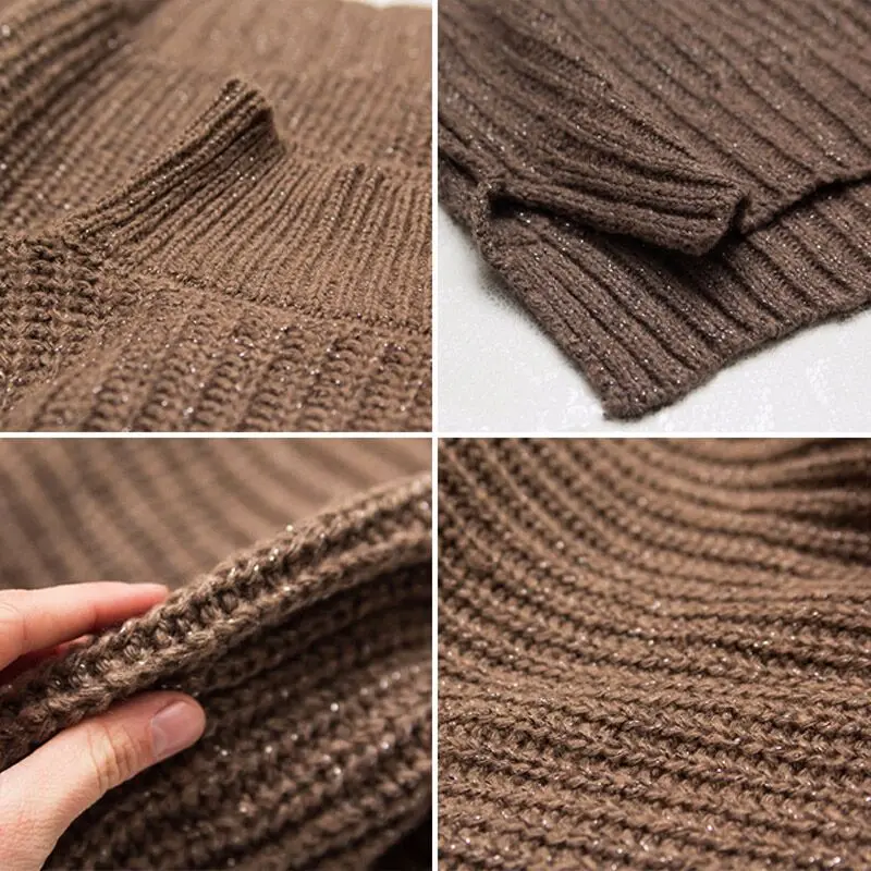 Keep Warm Women knitted Sweater Blouse Top Full Sleeves Pullover Turtleneck Plus Size Solid Color Winter | Женская одежда