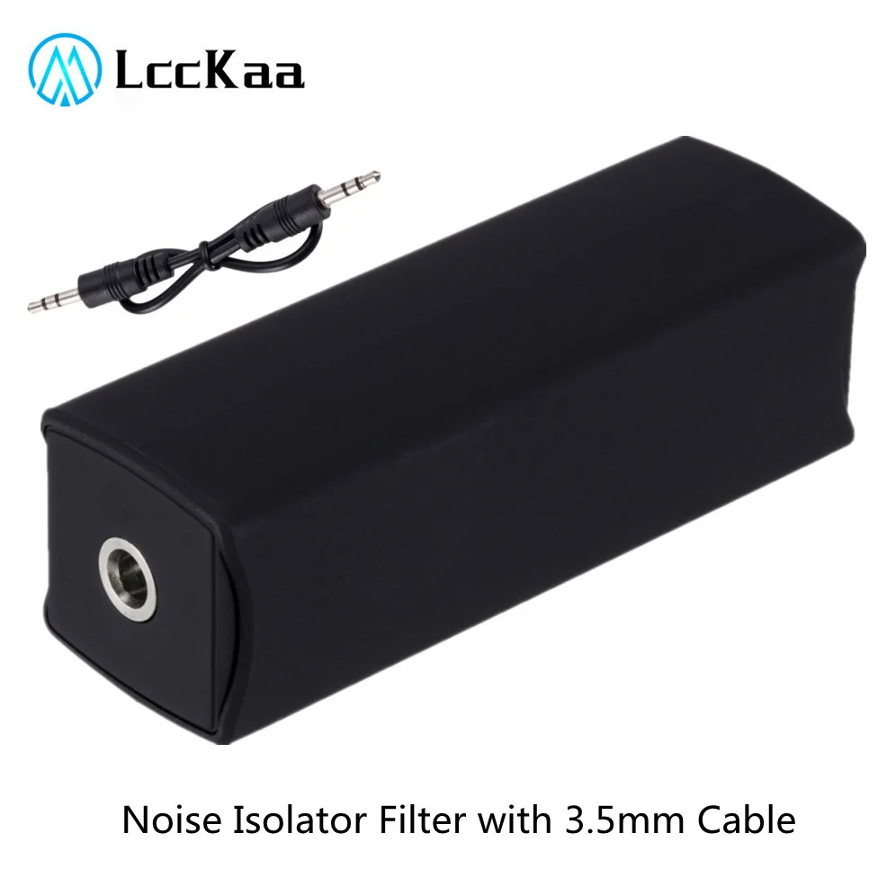 

LccKaa Speaker Line 3.5mm Aux Audio Noise Filter Ground Loop Noise Isolator Eliminate for Car Stereo Audio System Home Stereo