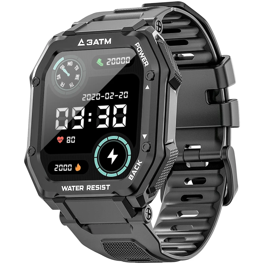 

SENBONO 2022 Men's Smartwatch Sports Fitness Tracker Custom Dials 3ATM Waterproof Smart Watch Men Women for IOS Android