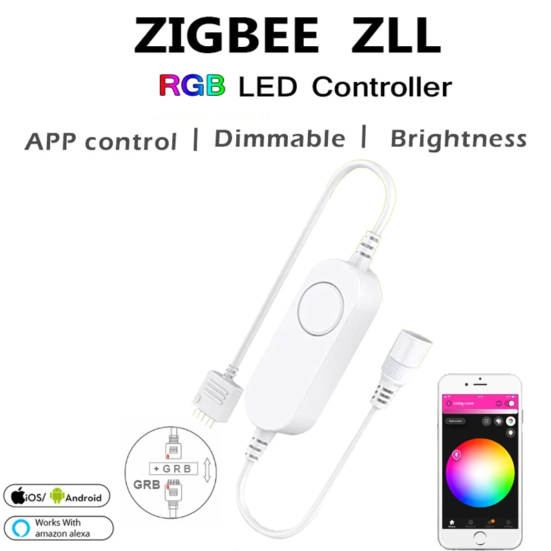 Умная Светодиодная лента Zigbee набор RGB полосок с беспроводным дистанционным