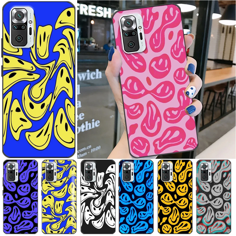 

Funny Smiley Face Pattern Smiley Phone Case For Xiaomi Redmi Note 10 10T 5G 10S 10 5G 10 Pro 10 Pro Max Cases Carcasa Coque