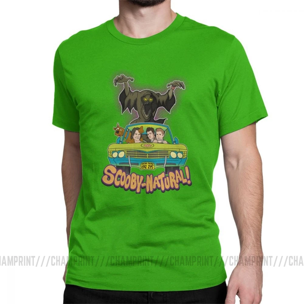 Сверхъестественная футболка Spn Brothers Man ScoobyNatural Baby V2, футболка, новинка, вырез лодочкой, одежда с короткими рукавами, хлопковые футболки - Цвет: Зеленый