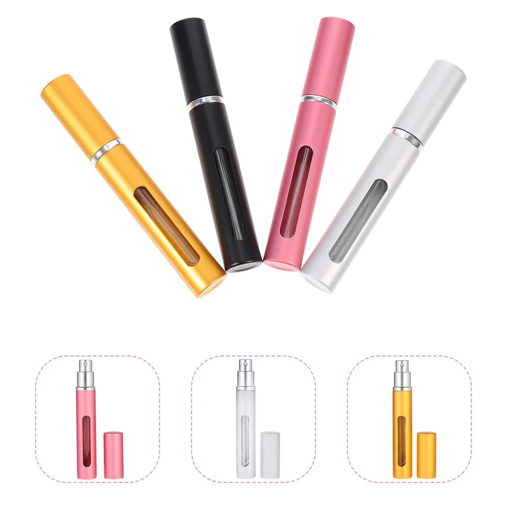 

4Pcs 5ml Portable Perfume Atomizer Travel Perfume Bottle Glass Bottle Container