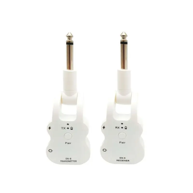 

White Electric Guitar Pickup 2.4GHZ With Rechargeable Lithium Battery Plug-and-play Digital Transmitter Receiver For Guitar Bass