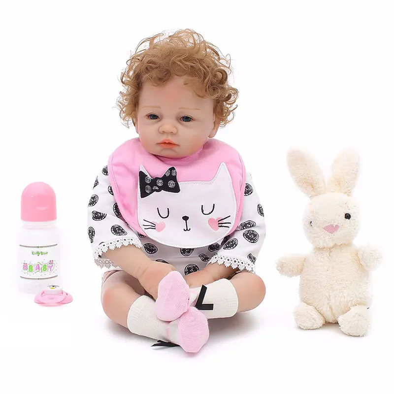 53 см куклы для новорожденных FDA Мягкий силикон виниловые игрушки девочек