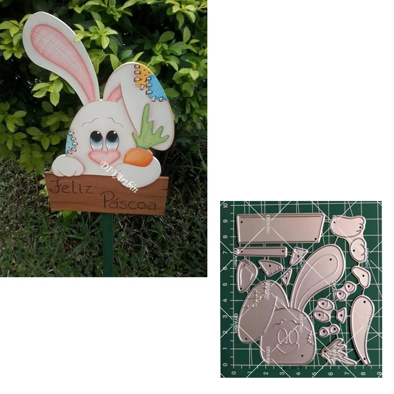 

2021 Rabbit Metal Cutting Dies For Handmade Greeting Cards Frame Die Embossing Cutting Dies