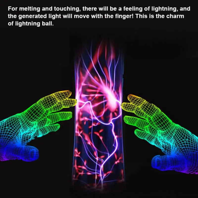 

Plasma Ball Lamp Plasma Static Touch Control Desktop Lamp Electrostatic Flashing Ball For Decor/Kids/Bedroom Plasma Ball Lamps