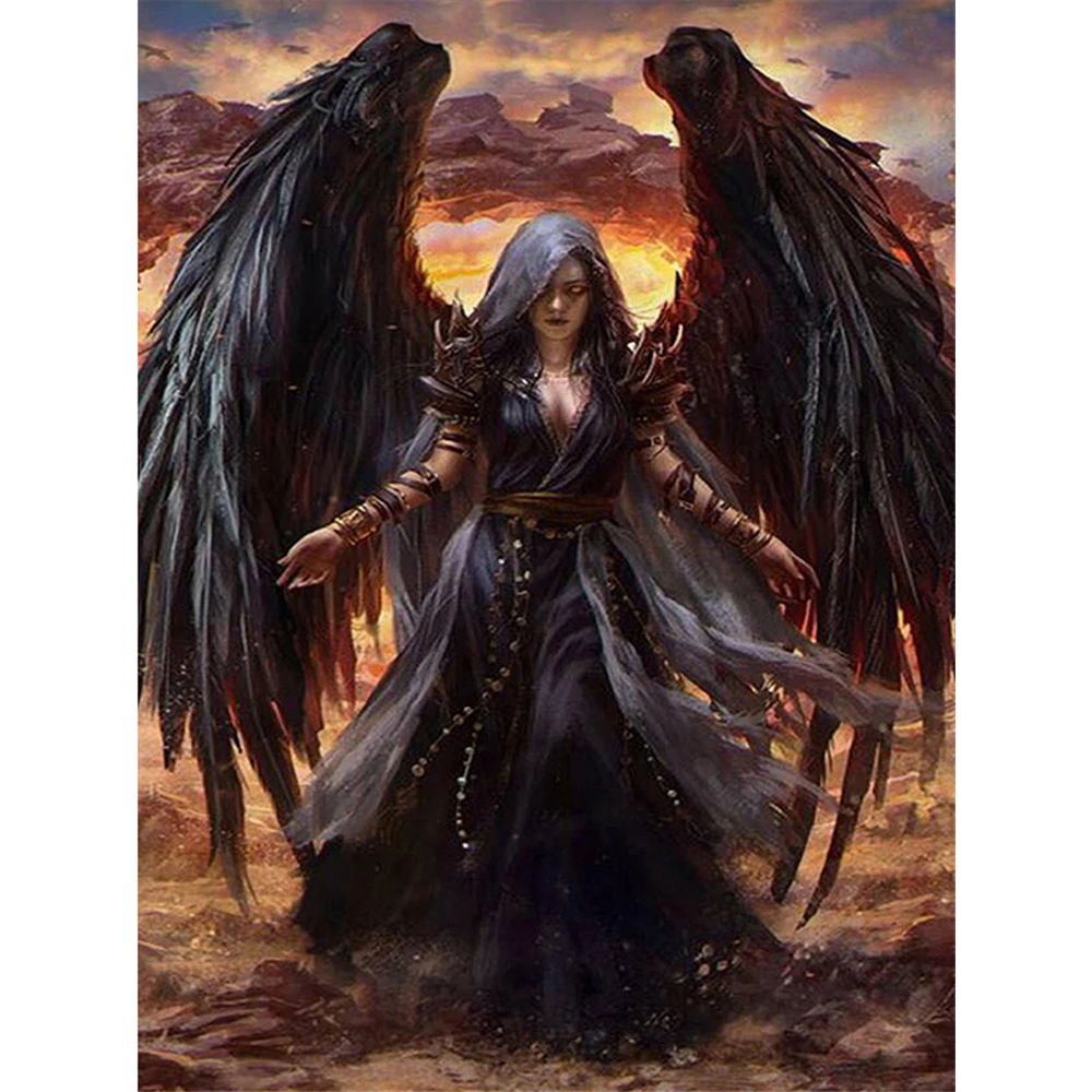 Набор для вышивки крестиком Black Angel Beauty 11 карат набор рукоделия хлопковая нить