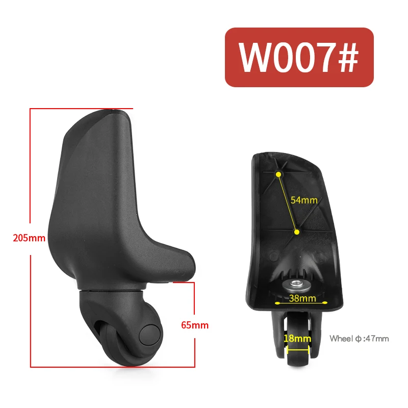 Black Luggage Rolling Wheel Luggage Wheels Replacement Wheels for Suitcases Repair Casters Wheels Parts for Damping Mute Wheels