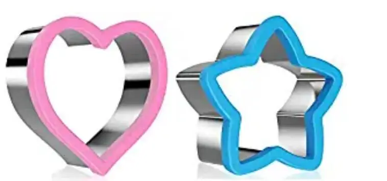 2 шт сэндвич резак набор для детей/мальчиков/девочек Животное Динозавр Звезда Сердце Форма нержавеющая сталь металл формочки для печенья - Цвет: Star And  Heart