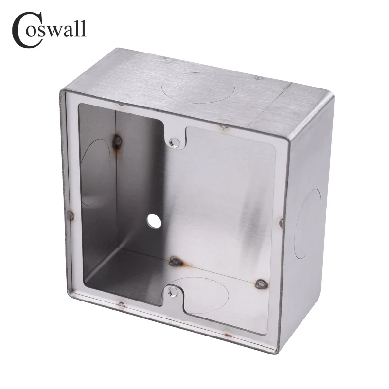 Coswall 36 мм Глубина утолщенная полированная нержавеющая сталь Антикоррозийная огнестойкая стеновая внешняя Поверхностная Монтажная коробка 1/2/3/4 сиденье