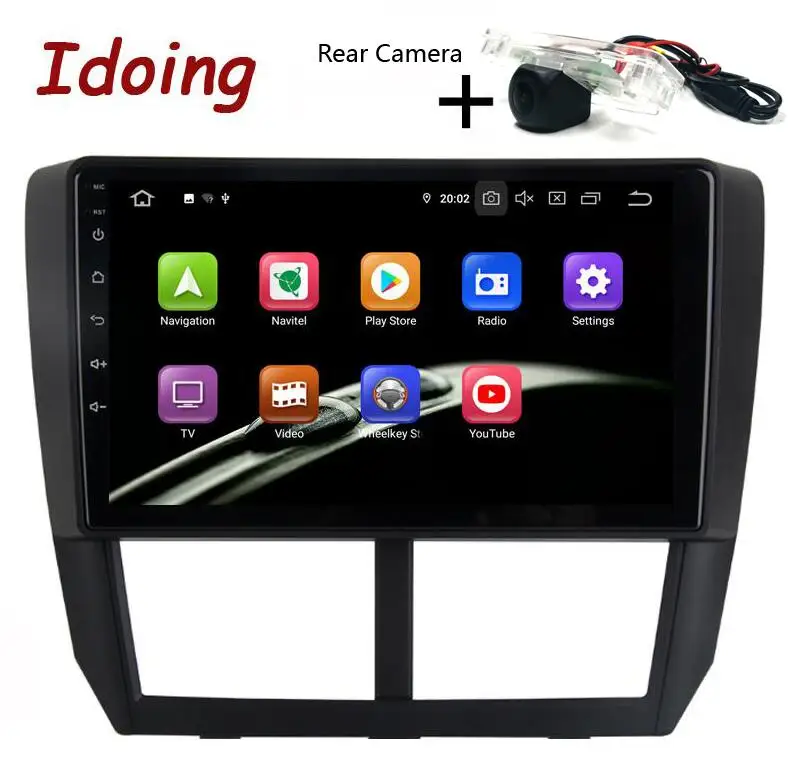 Standard with Camera Idoing " Автомобильный Android9.0 Радио мультимедийный плеер для Subaru Forester 2008-2012 PX5 4G+ 64G 8 Core gps навигация 2.5D ips TDA 7850 - Цвет: Standard with Camera