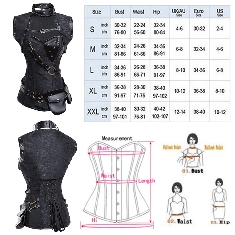 Женский корсет в стиле стимпанк готические костюмы бурлеска 13 спираль тонкий топ