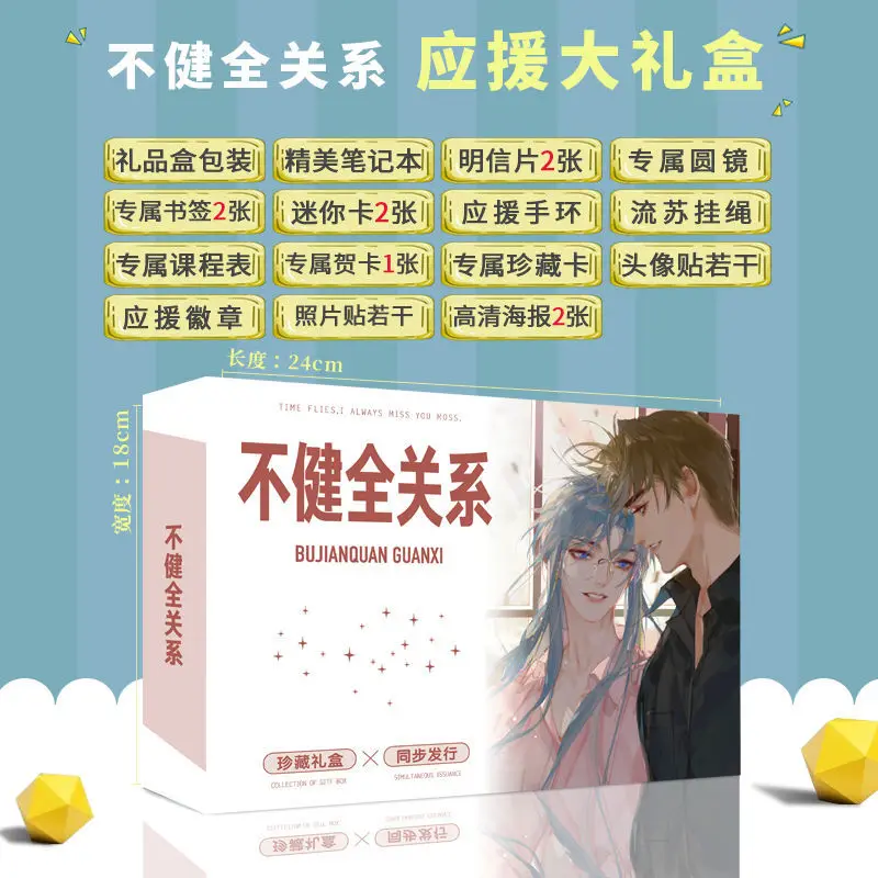 BL комикс Bu Jian Quan Guan Xi Qian Cuo Teng Ruiyu сюрприз Подарочная коробка Открытка постер