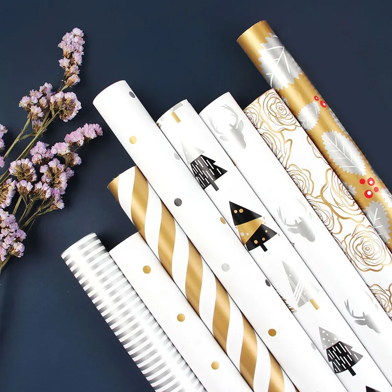 

Рождественская подарочная упаковочная бумага, подарок на день Святого Валентина, Подарочная коробка, упаковочная бумага, подарочный бумаж...