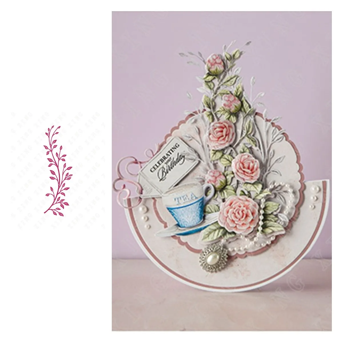 

Reusable Embossing Molds Plants Winding Flourish Metal Craft Cutting Dies Frame For Diy Scrapbooking Greeting Card Decoration
