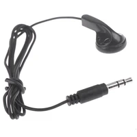 universal 3 5mm single side mono earphone in ear earbud headset for smart phones mp3 black