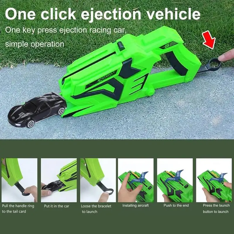 Children'S Foam Catapult Airplane Toy Set Car Model Dinosaur Launcher Shooting Game Flying Boy Birthday Gift | Игрушки и хобби